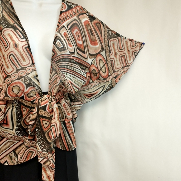 Serenade NY 2 Pc Set Tank Sheer Tunic Blouse Size S - Picture 2 of 8